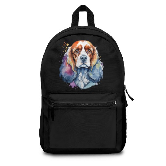 American Cocker Spaniel Watercolor Backpacks