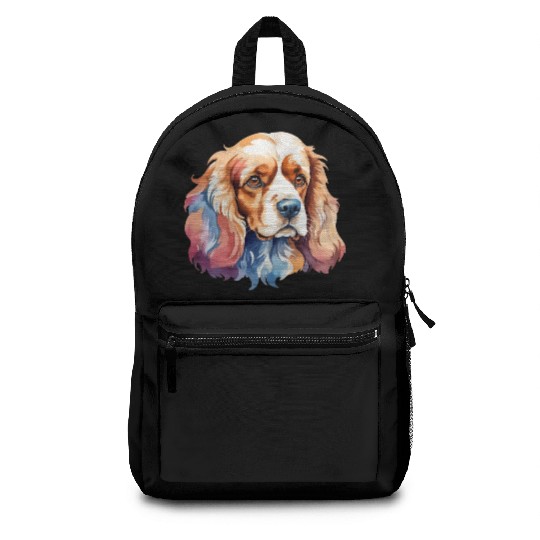 American Cocker Spaniel Watercolor Backpacks