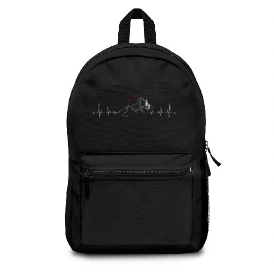 Mountain heartbeat sun Backpacks