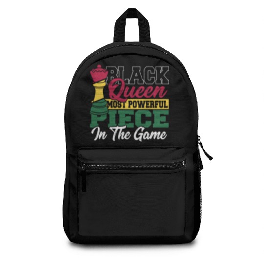 Black Queen Most Powerful Piece African American Backpacks