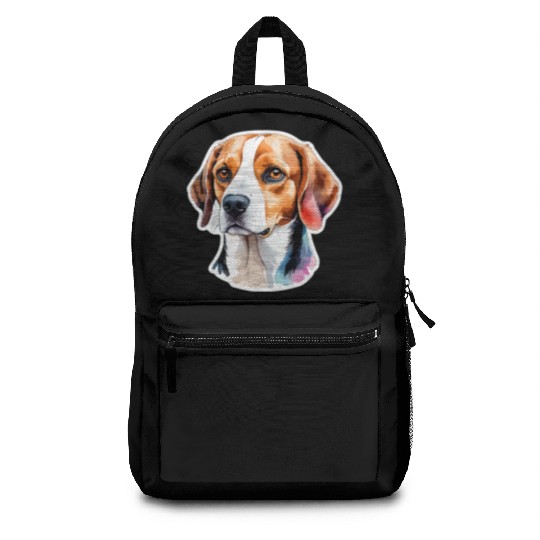 Beagle Watercolor Backpacks