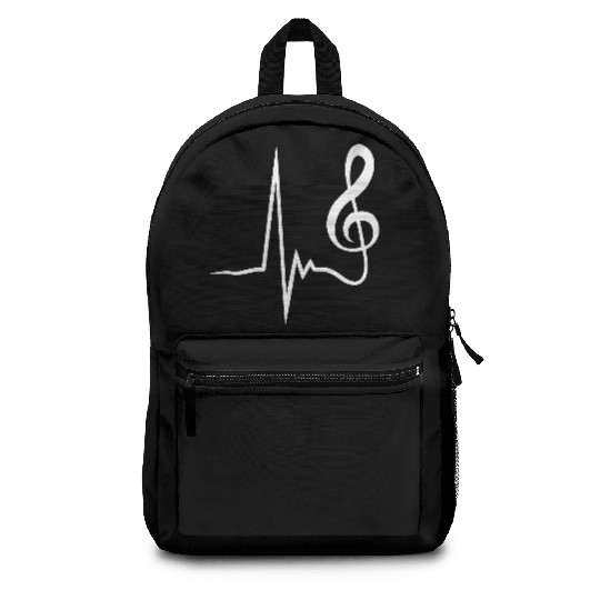 Music Clef Note Violin Treble Sound Pulse ECG Backpacks