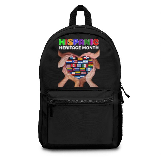 Hispanic Heritage Month All Countries Heart Hands Backpacks