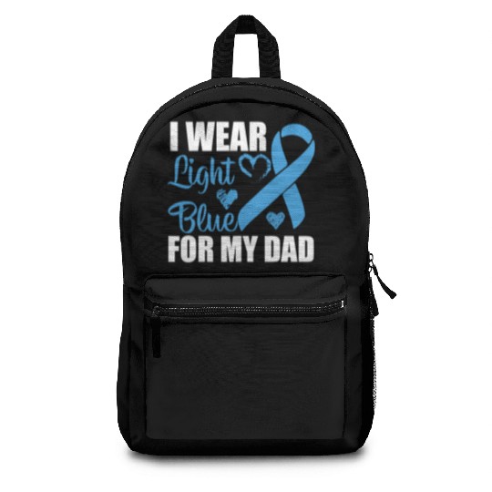 I wear Light Blue for my dad Prostate cancer Backpacks