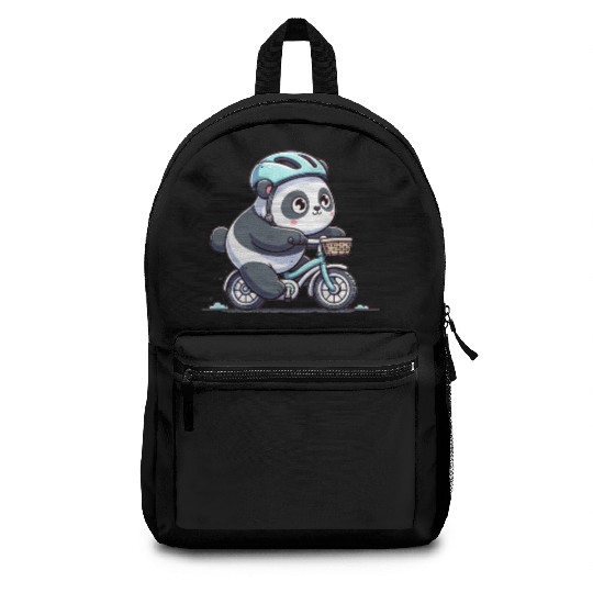 Cute Cyclist Panda Backpacks