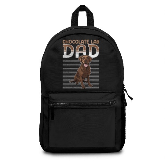 Labrador CHOCOLATE LAB DAD Labrador Owner Backpacks