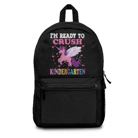 Crush kindergarten dabbing unicorn back to school Backpacks