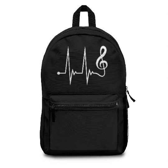 Music Clef Note Violin Treble Sound Pulse ECG Backpacks