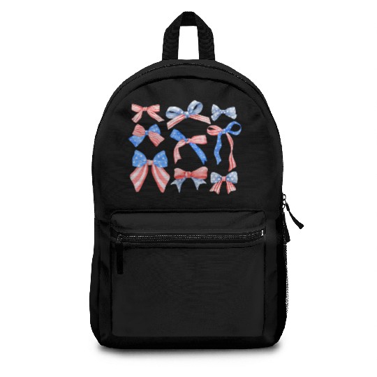 Red White Blue American Coquette Backpacks