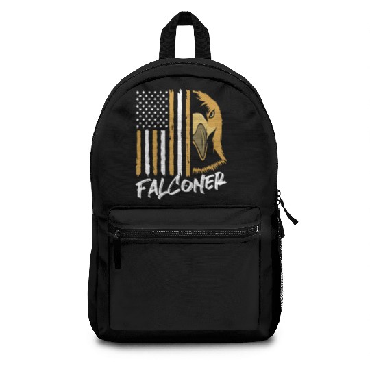 4th Of July US Flag Falcon Bird Lover Falconry Backpacks