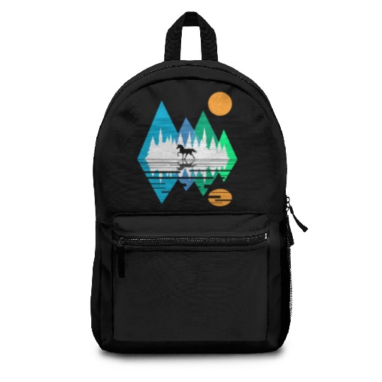 GEOMETRIC MOUNTAIN HORSE Backpacks