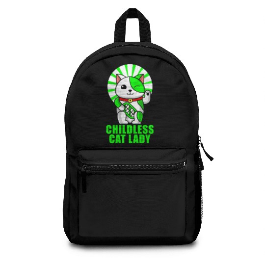 childless cat lady Backpacks