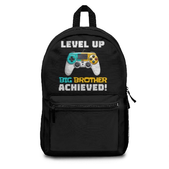 Funny Big Brother Level Up Backpacks