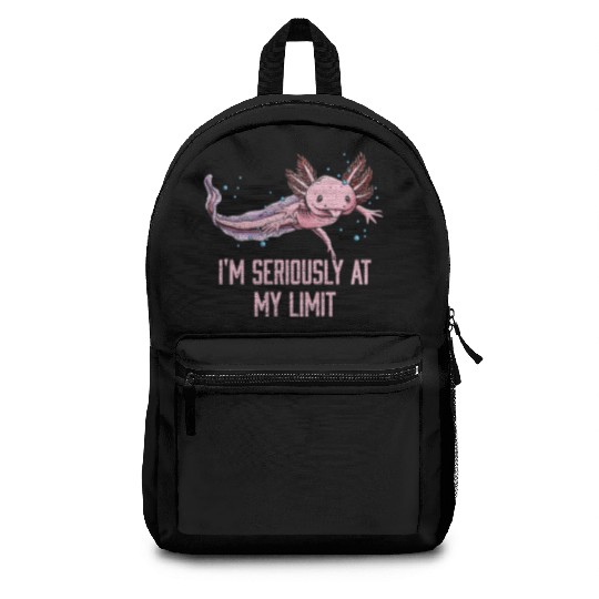 Im Seriously at My Limit Axolotl Memes Salamander Backpacks