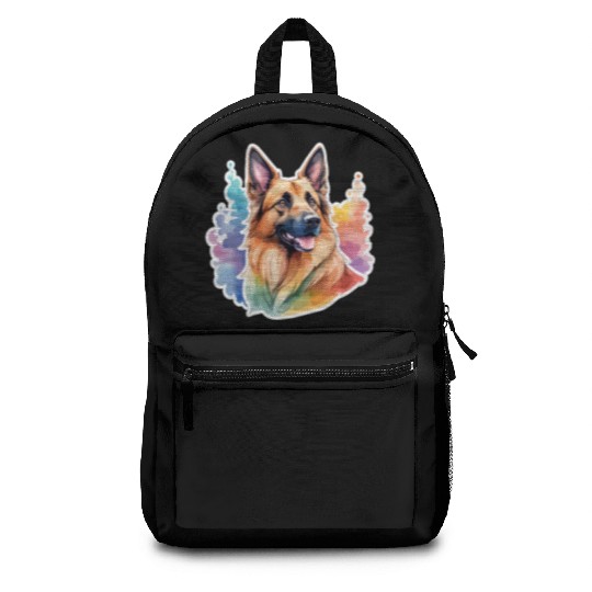 Belgian Shepherd Watercolor Backpacks