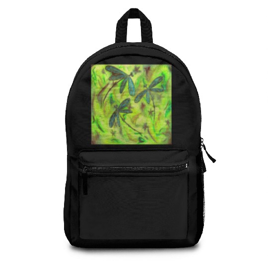Dragonfly Flit Gorgeous Green Backpacks
