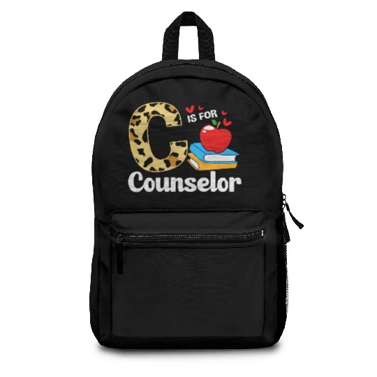 Leopard Print Back To School For School Counselor Backpacks