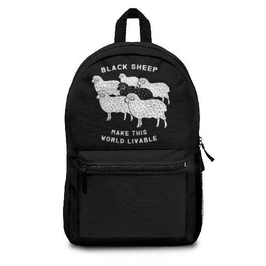 Black sheep make this world livable Backpacks
