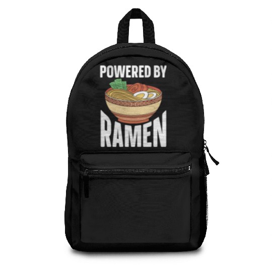 Powered By Ramen Anime Japanese Soup Cup Noodle Backpacks
