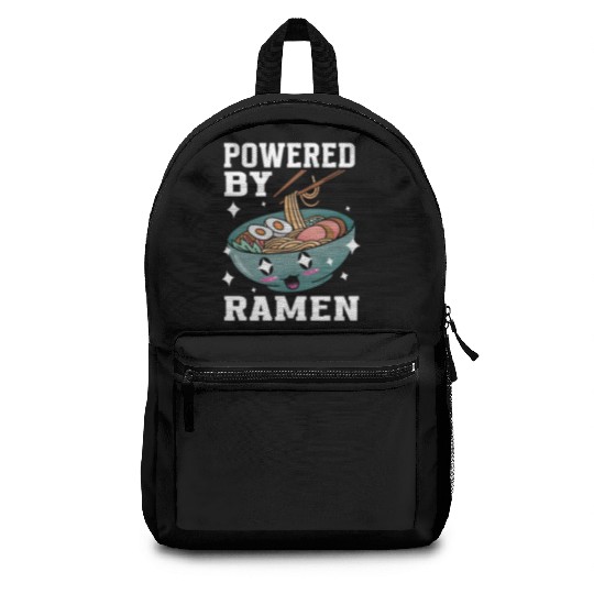 Powered By Ramen Anime Japanese Soup Cup Noodle Backpacks