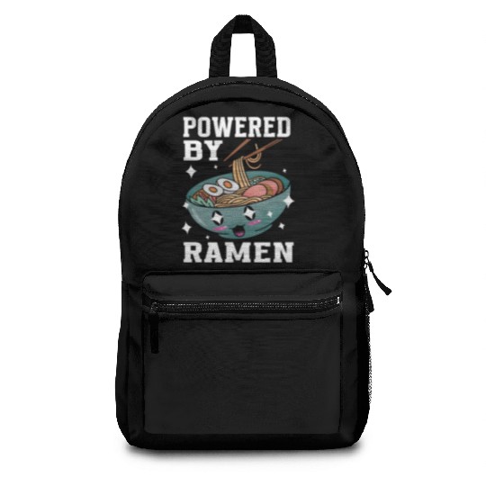 Powered By Ramen Anime Japanese Soup Cup Noodle Backpacks