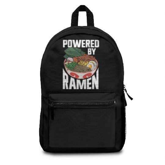 Powered By Ramen Anime Japanese Soup Cup Noodle Backpacks