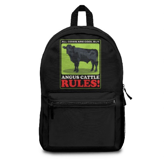 Black Angus Cow Angus Cattle Rules Backpacks