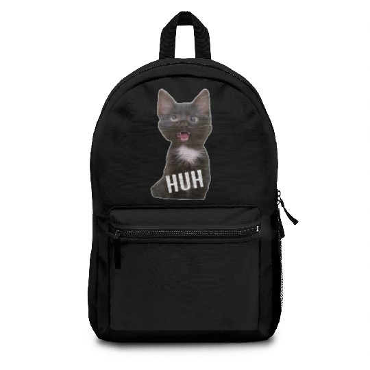 Funny Cross Eyed Cat Meme Huh Funny Cat Backpacks