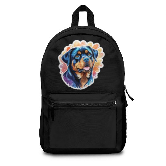 Rottweiler Watercolor Backpacks