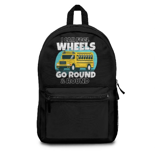 Cute back to school bus wheels go round and round Backpacks