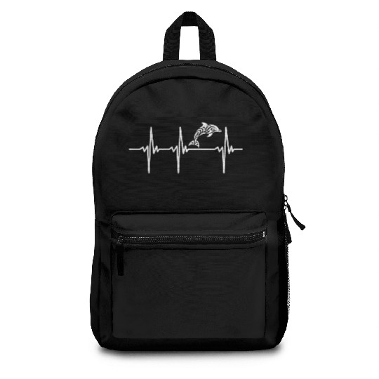 Heartbeat For Dolphins In T Tattoo Style Backpacks