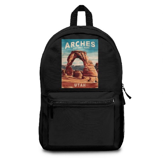 Vintage Travel Arches National Park Utah Landscape Backpacks