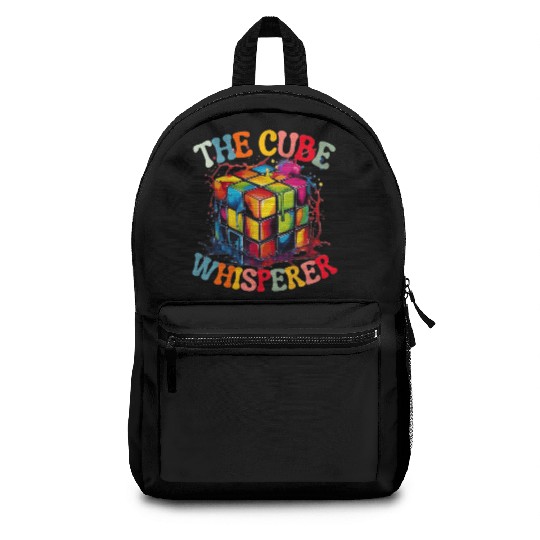 Cube Whisperer 90s 80s Cube Competition Math Backpacks