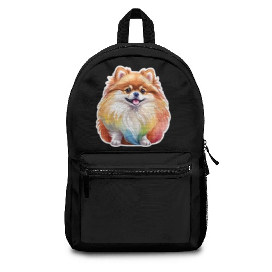 Pomeranian Watercolor Backpacks