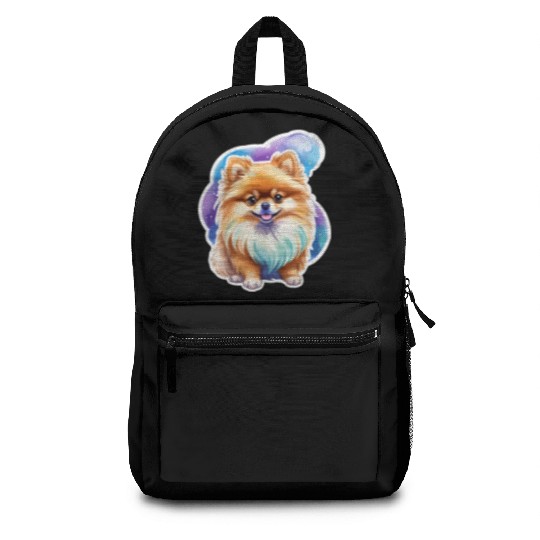 Pomeranian Watercolor Backpacks