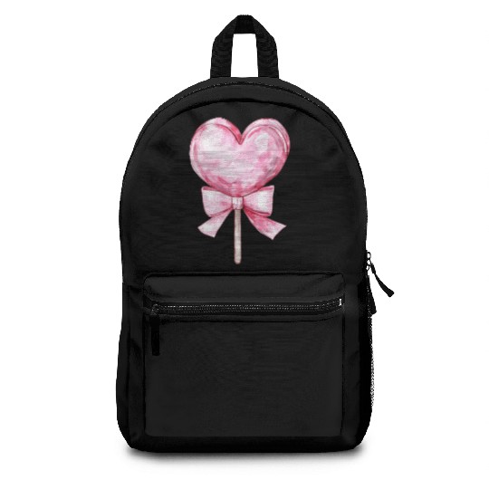 Lollipop with a pink bow Backpacks