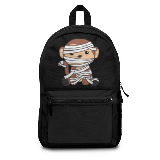 Monkey Mummy Pumpkin Monkeys Happy Halloween Backpacks