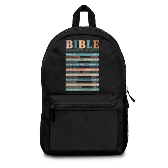 Bible Emergency Numbers Backpacks