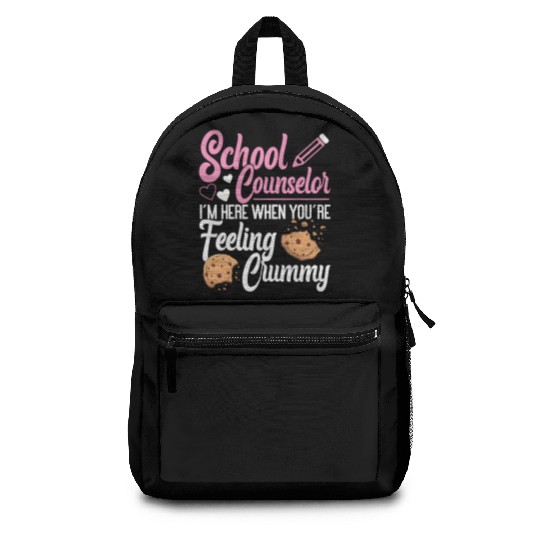 School Counselor Pun Cookie School Backpacks