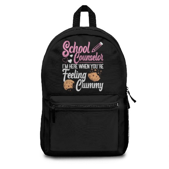 School Counselor Pun Cookie School Backpacks