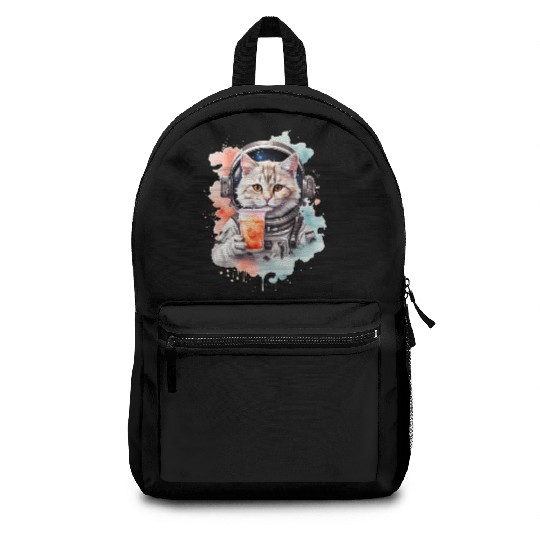 Space Cat Japanese Retro Kawaii Cute Kawaii Astron Backpacks