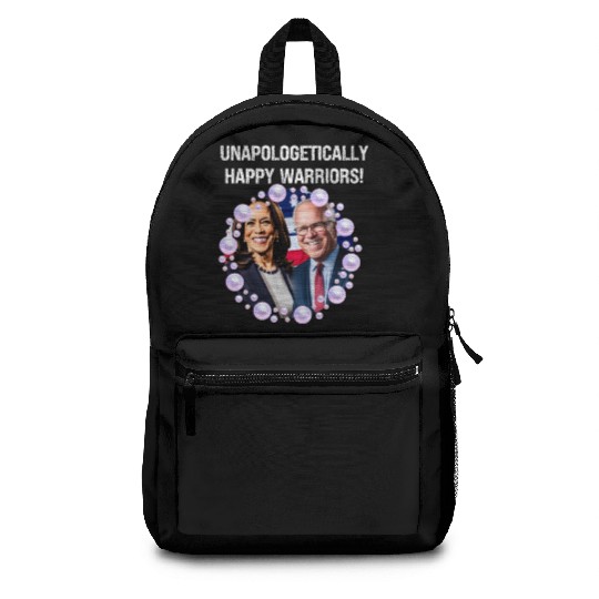 Harris & Walz Unapologetically happy warriors 2024 Backpacks