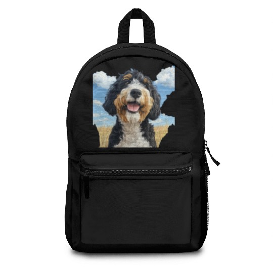 Bernedoodle Field Nature Bernedoodle Watercolor 2 Backpacks
