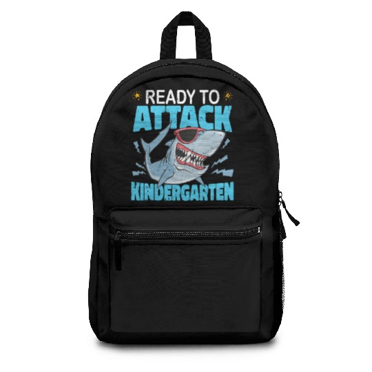 Kids Shark Ready To Attack Kindergarten Kids Backpacks