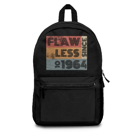 60th birthday Flawless since 10/1964 Backpacks