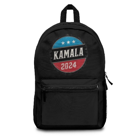 Kamala Harris 2024 Retro Button Election Backpacks