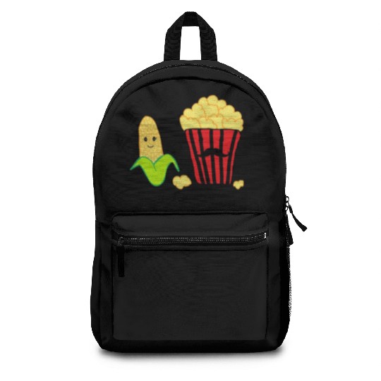 Baby corn and Popcorn Father and Baby design Backpacks