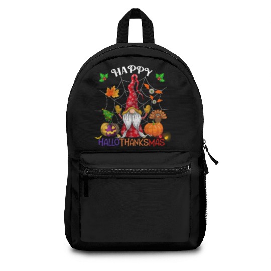 Happy HalloThanksMas Gnome Backpacks