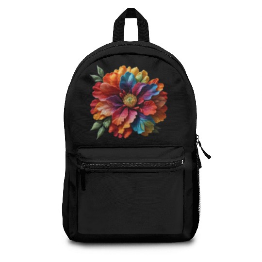 Vibrant Spectrum Bloom Backpacks