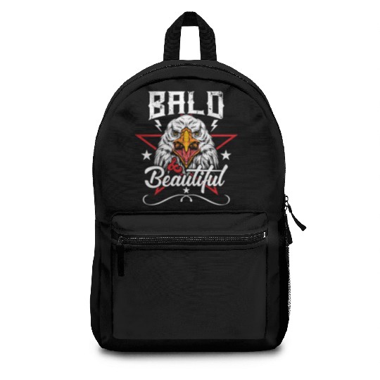 Bald & Beautiful American Eagle with Stars and Backpacks